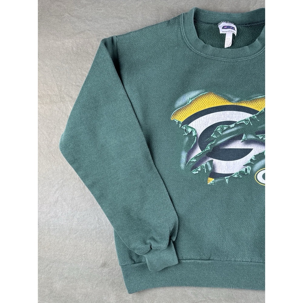 Vintage 90s Green Bay Packers Sweatshirt Youth Large Crewneck NFL - Picture 2 of 10